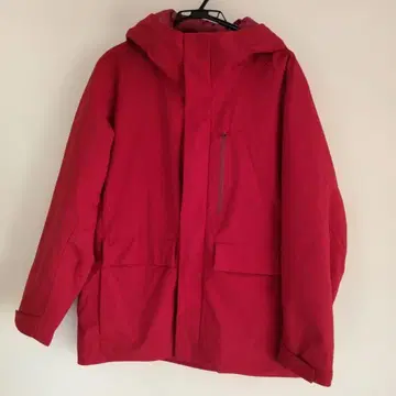 남성용 유니클로 하이브리드 다운 후드티 M 사이즈 RED