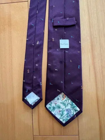 폴스미스 스펠 로고 넥타이 보라색 현행 택