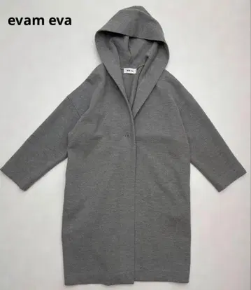 에붐에바 프레스 울 후디드 코트 그레이 후드