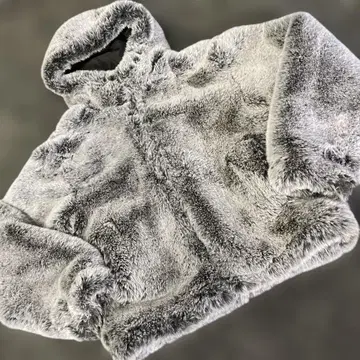 ZARA 자라 그레이 인조 모피 자켓 사이즈 M