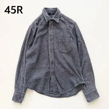 45R 헤링본 울 플란넬 셔츠 셔츠 자켓 남성용 셔츠