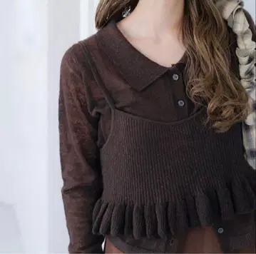 kastane 모헤어 니트 뷔스티에 SET SAWAMOTO 기획 브라운