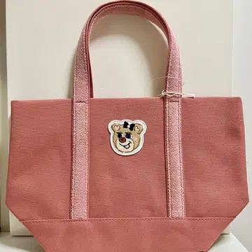 [ 미사용 새상품 ] 페이저 올드 테디걸 와펜 토트백 핑크