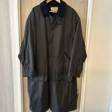 L.L.Bean 코듀로이 옷깃 블랙 롱 코트
