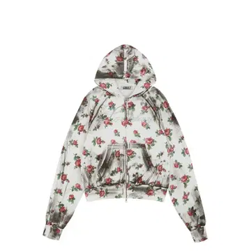 grailz FLOWER DIRTY ZIP HOODIE [WHITE]