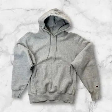 챔피언 리버스 위브 후드티 그레이 리버스 위브