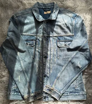 ALL SAINTS 데미지 가공 데님 자켓
