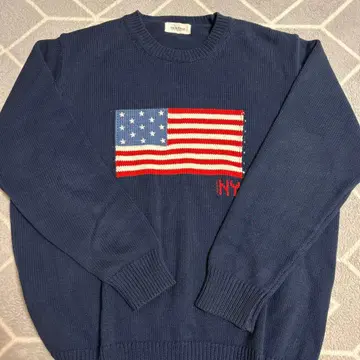 [ US 니트 ] 성조기 네이비