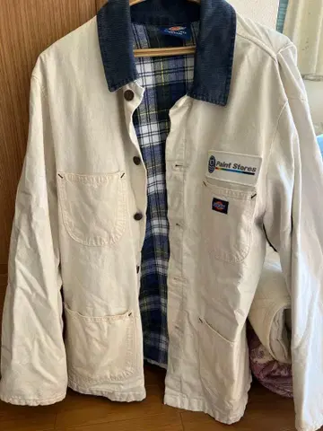 Dickies 커버올 M 화이트 네이비