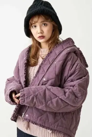 merry jenny 메리제니 프릴 퀼팅 후드 자켓