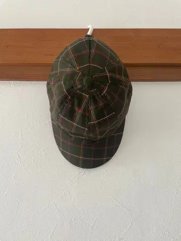 그린 체크 야구 모자