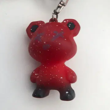 빨간색 곰 모양 키링