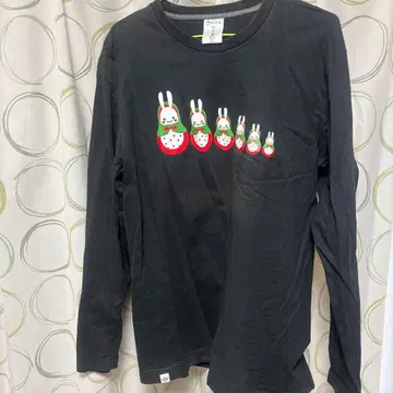 토끼와 수박의 긴팔 T셔츠