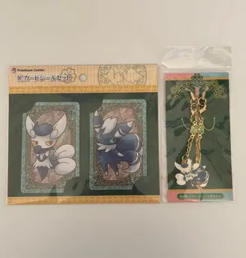 포켓몬 센터 니아오닉스 IC 카드 씰 세트 페어 참 스트랩