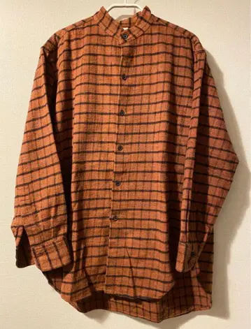 캡틴 선샤인 플란넬 스탠드 칼라 셔츠