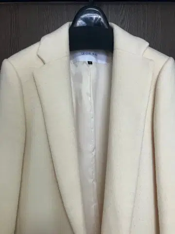 LE CHIC 크림색 롱 코트 울 혼방