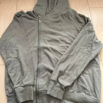 그레이 풀 집업 후드 부착 후드티