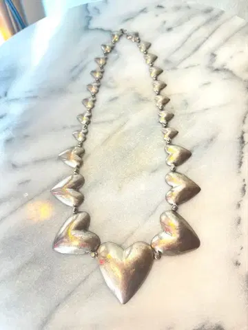 디자인 목걸이 하트 모티브 silver