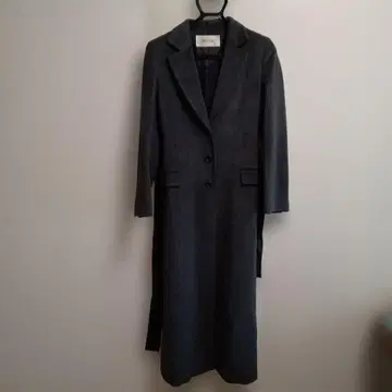 specchio 스페치오 다크 그레이 롱 코트 허리 벨트 포함