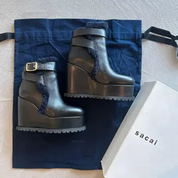 sacai 플랫폼 부츠 비브람 밑창 17-03409 사이즈 37