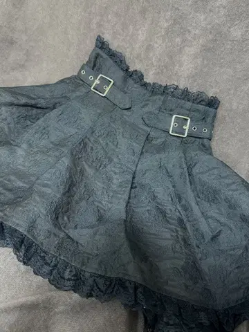 [거의 미사용] ROJITA 허리 W 벨트 자카드 치마바지 블랙