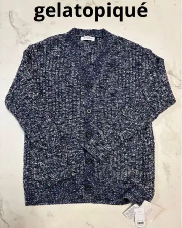 새상품 젤라또피케 옴 멜란지 모코 가디건 셋업 M 사이즈