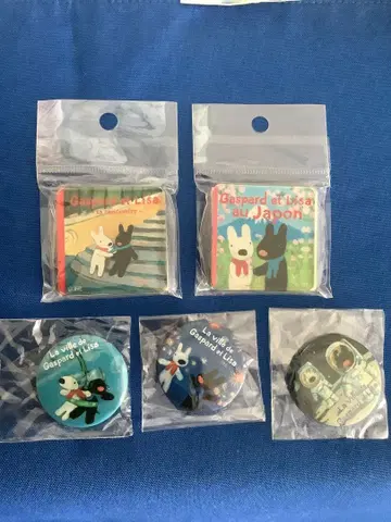 리사 와 가스파르 아크릴 타일풍 마그넷 2점 캔 배지풍 마그넷 3점