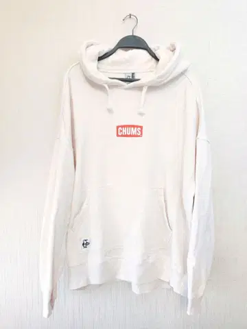 CHUMS 속기모 후드티 XL 크림색