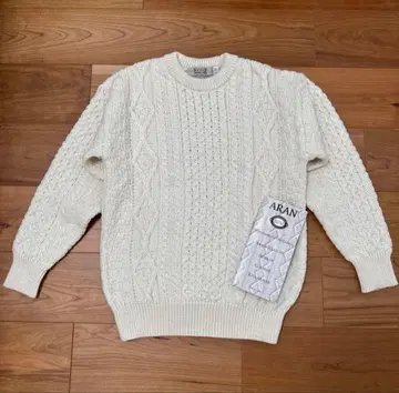 [ 아일랜드 구매 ] 아란 니트 화이트 미사용 새상품 피셔맨 니트