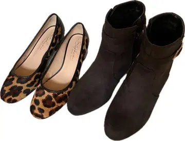 펌프스 숏부츠 신발 세트 판매 가죽 블랙 스웨이드