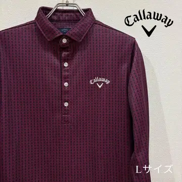 Callaway 캘러웨이 L 사이즈 와인 레드 피케 셔츠 속기모 보라색