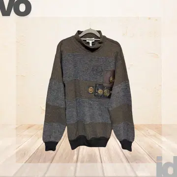 80s 90s VINTAGE 장 프랑코 페레 가죽 디자인 니트