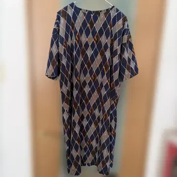 아가일 무늬 체크 원피스