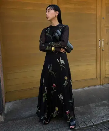 Ameri SOFIA PLEATS DRESS 블랙 S 사이즈