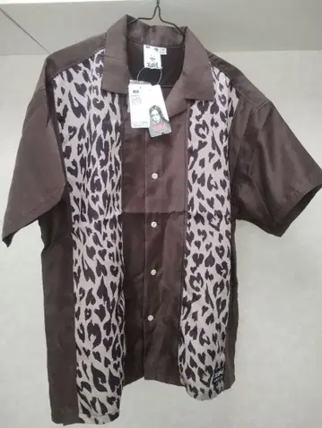 x-girl 레오파드 무늬 반팔 셔츠 택 포함 새상품