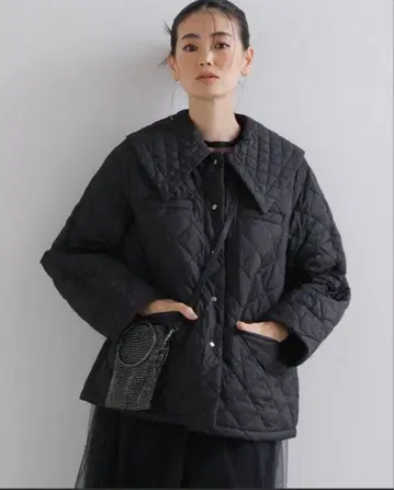 쿠미쿄쿠 L 라인 세탁 가능한 2WAY 퀼트 코트