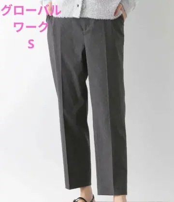 글로벌 워크 스고라쿠 스트레치 슬림 스트레이트 팬츠