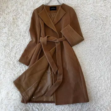 그린 레이블릴랙싱 더블 페이스 벨티드 코트 카멜