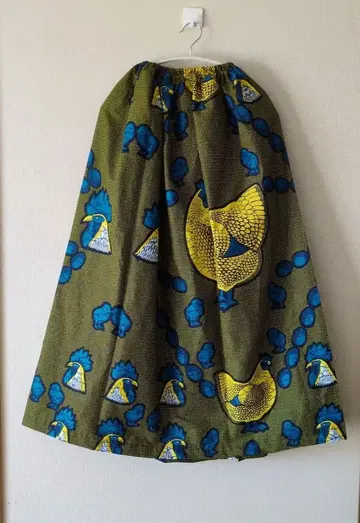 아프리칸 롱 개더 스커트 닭 니와토리 닭 No.372