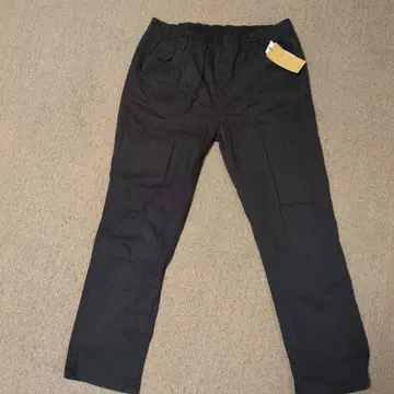 블랙 캐주얼 팬츠 허리밴딩