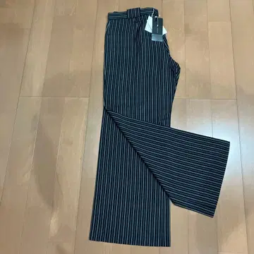 랄프 로렌 여성용 스트라이프 와이드 팬츠 7f