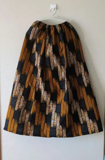 아프리칸 롱 개더 스커트 롱 플레어 스커트 No.373