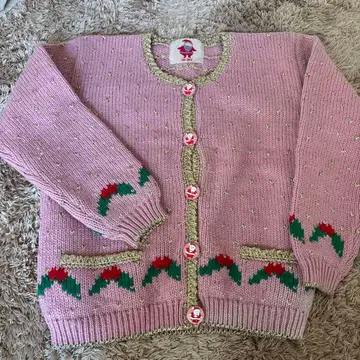 Pink House 홀리데이 패턴 니트 가디건 레어 새상품급