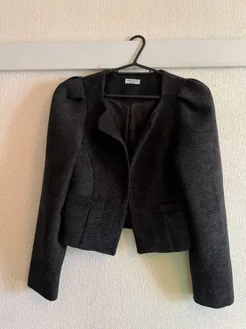 노카라 자켓 퍼프 슬리브