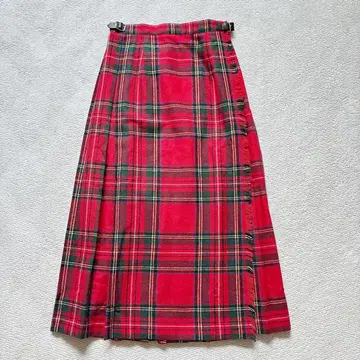 새상품급 O'NEIL of DUBLIN 타탄 체크 랩스커트 레드