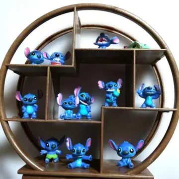 [새상품] 스티치 피규어 세트 파란색 (12개)c