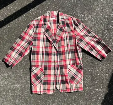 레어 JACLYN SMITH 체크 무늬 테일러드 자켓 y2k XL