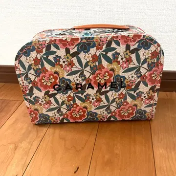 CARAMEL SMALL SUITCASE VINTAGE FLORAL