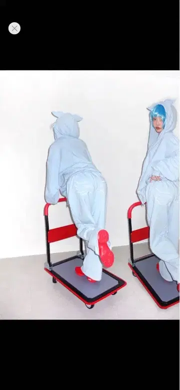 YEGG 스카이블루 스웨트 팬츠 천사의 날개