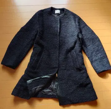 IENA 이에나 부클레 울 트라페즈 코트 네이비 38